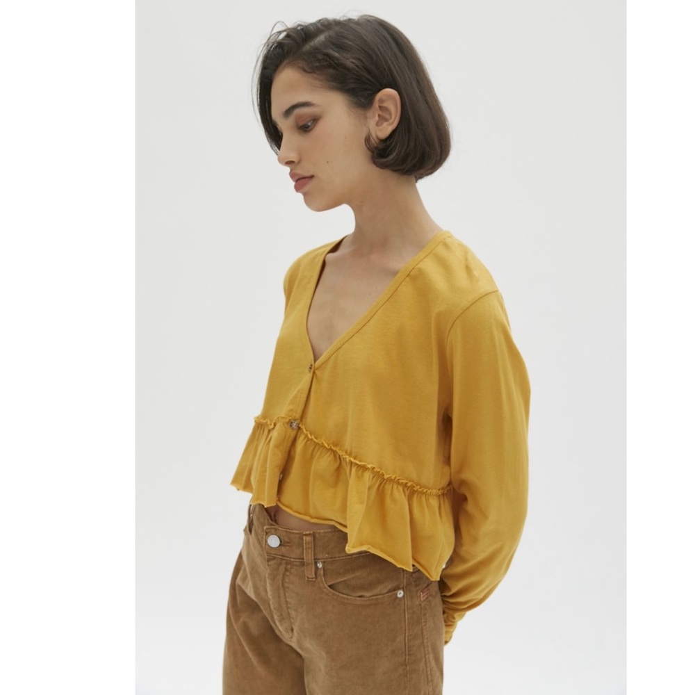 UO Tiered Peplum Cardigan